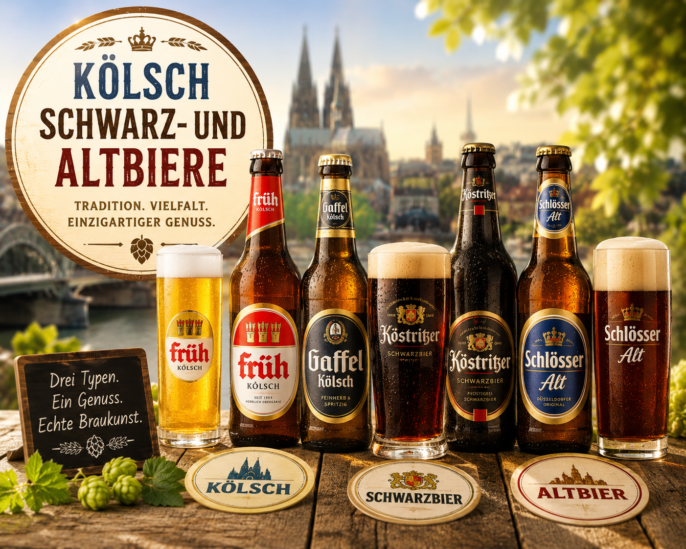 Kölsch-Schwarz- und Altbiere
